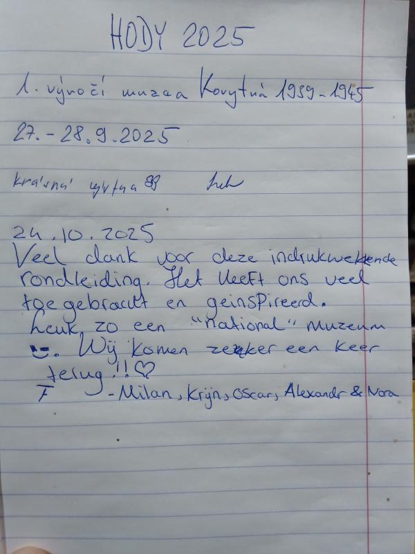 Zájem o naše muzeum vždycky potěší