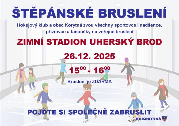 HC Korytná pořádá tradiční Štěpánské bruslení