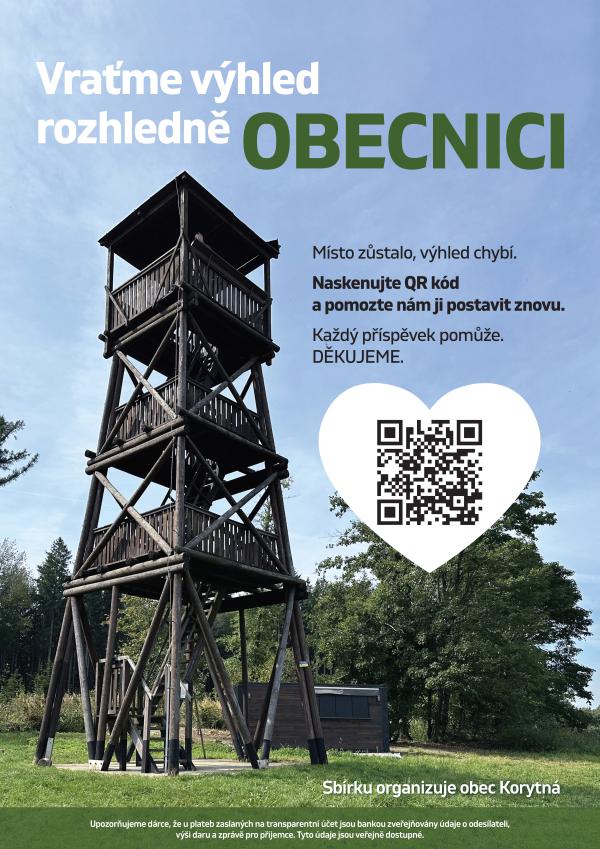 Pomozme vrátit  výhled rozhledně Obecnici