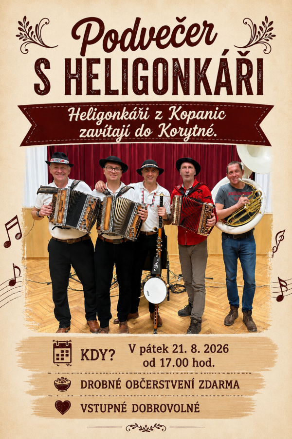 Heligonkáři navštíví Korytnou