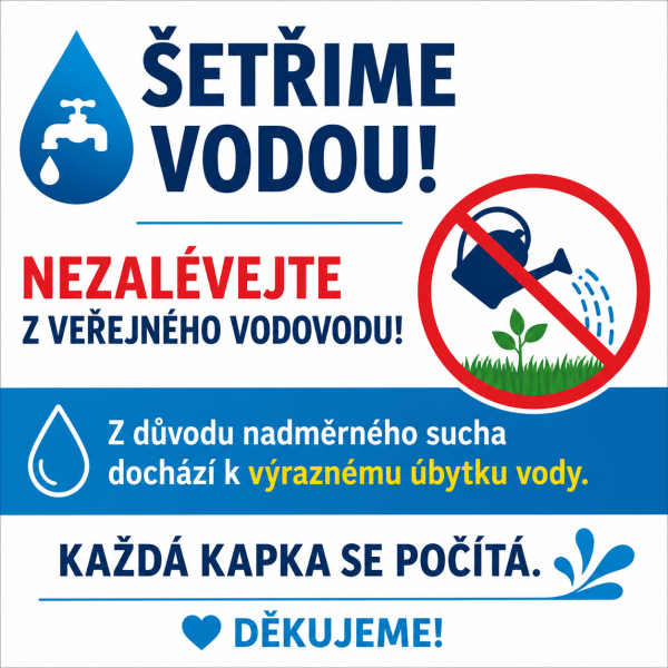 Šetřete prosím vodou!