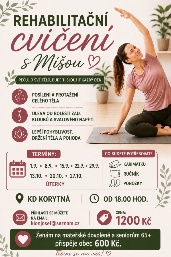 Podzimní rehabilitační cvičení s Míšou