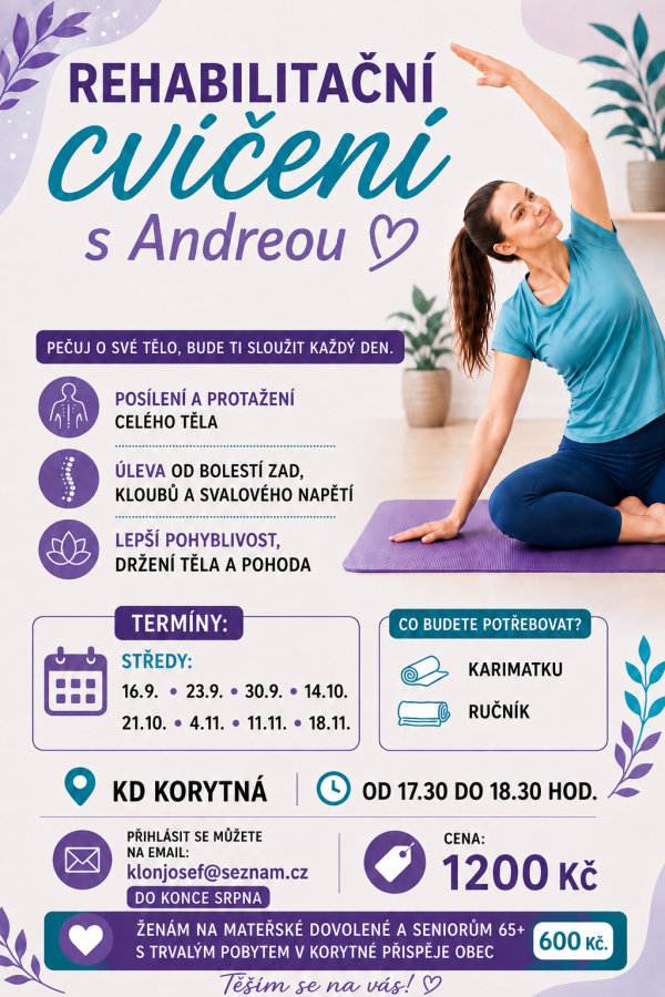 Podzimní rehabilitační cvičení s Andreou
