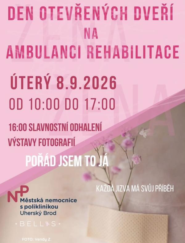 Den otevřených dveří ambulance rehabilitace nabídne i výstavu „Pořád jsem to já“