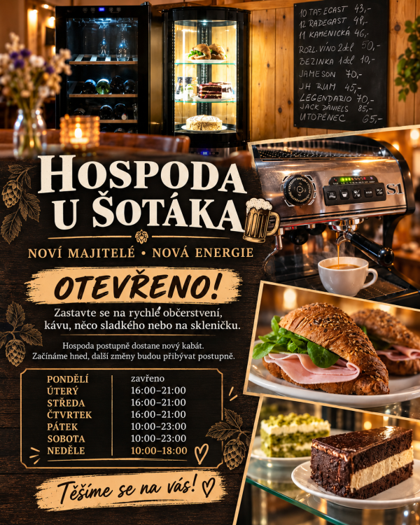 Hospoda u Šotáka znovu otevírá!