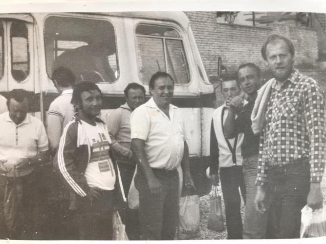 odjezd na zápas rok 1986