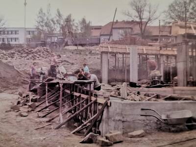 historie, stavba sportovní haly (6)